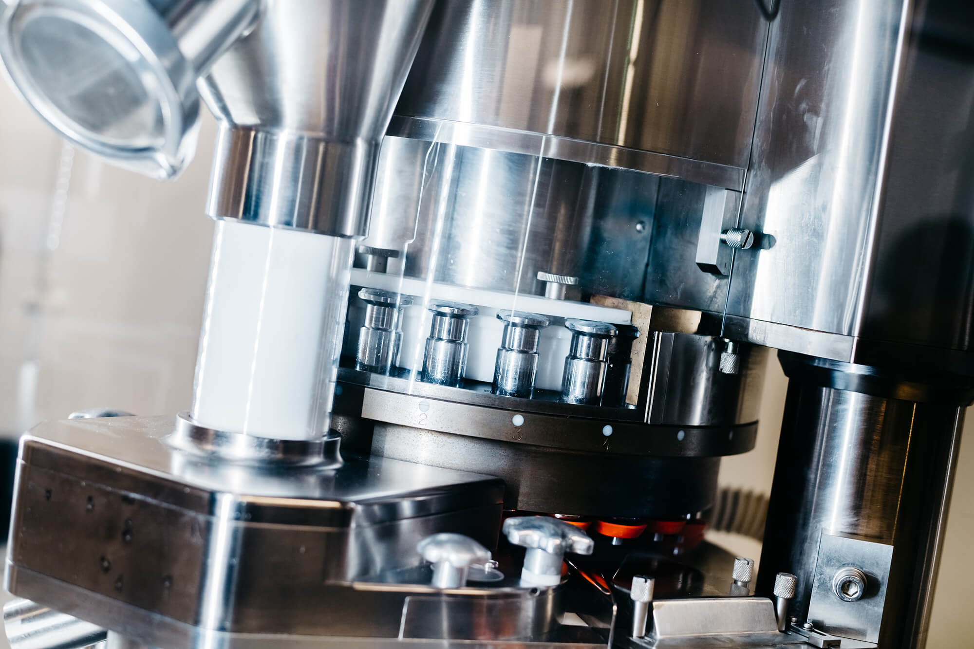 Product manufacturing process using a specialized machine.